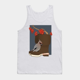 Rainboot Waxwing and Winterberry Tank Top